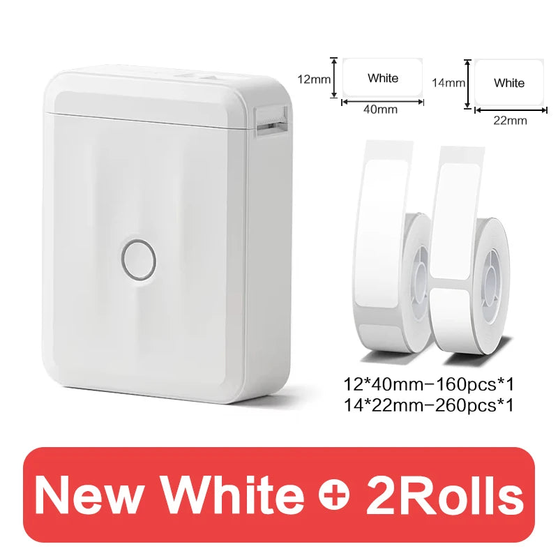 D110 Mini Portable Thermal Printer without Ink Self-Adhesive Label Maker Printer for Stickers Labeller Labeling Machine