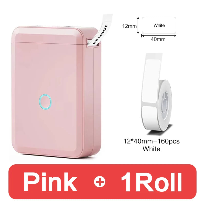 D110 Mini Portable Thermal Printer without Ink Self-Adhesive Label Maker Printer for Stickers Labeller Labeling Machine