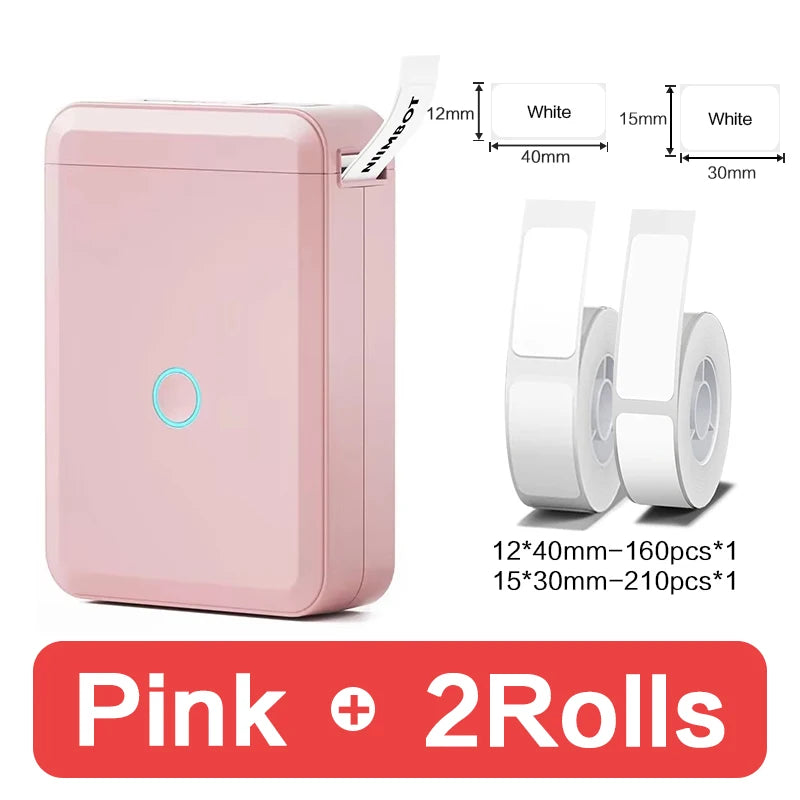 D110 Mini Portable Thermal Printer without Ink Self-Adhesive Label Maker Printer for Stickers Labeller Labeling Machine