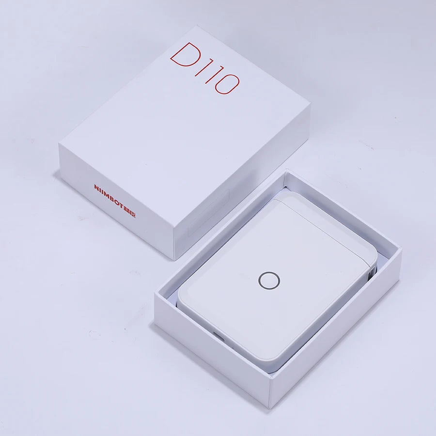 D110 Mini Portable Thermal Printer without Ink Self-Adhesive Label Maker Printer for Stickers Labeller Labeling Machine