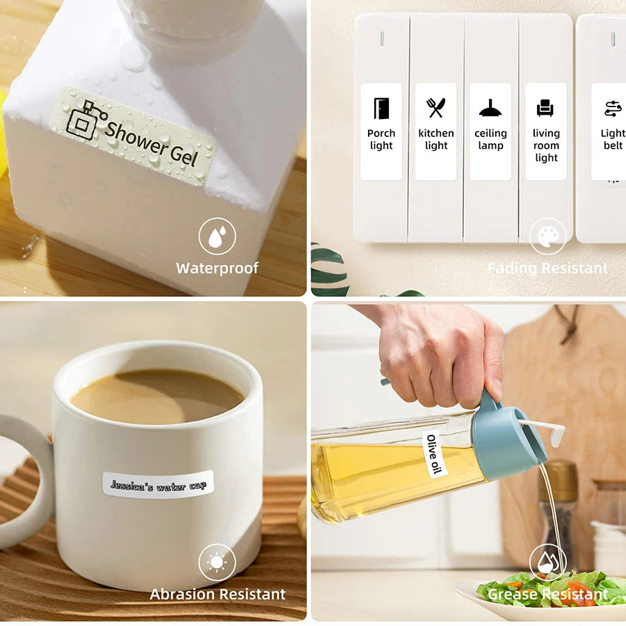 D110 Mini Portable Thermal Printer without Ink Self-Adhesive Label Maker Printer for Stickers Labeller Labeling Machine