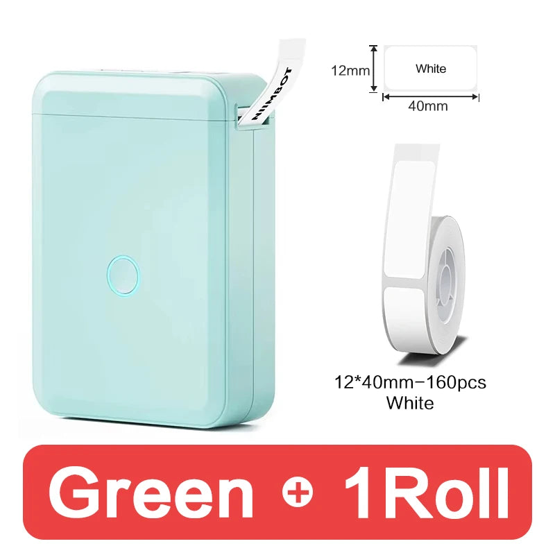 D110 Mini Portable Thermal Printer without Ink Self-Adhesive Label Maker Printer for Stickers Labeller Labeling Machine